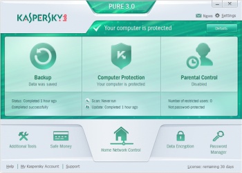 Kaspersky PURE  3.0 seguridad domestica a prueba de todo