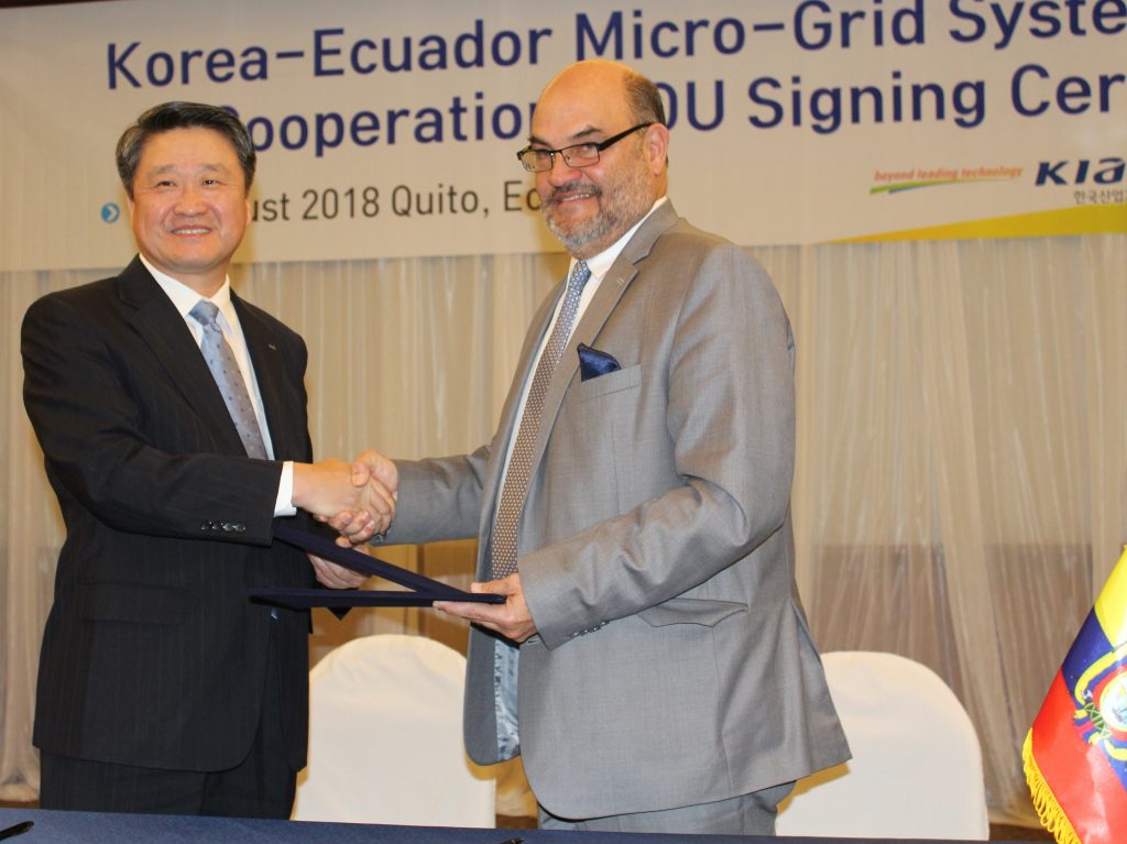 Firma del convenio de cooperación Corea – Ecuador