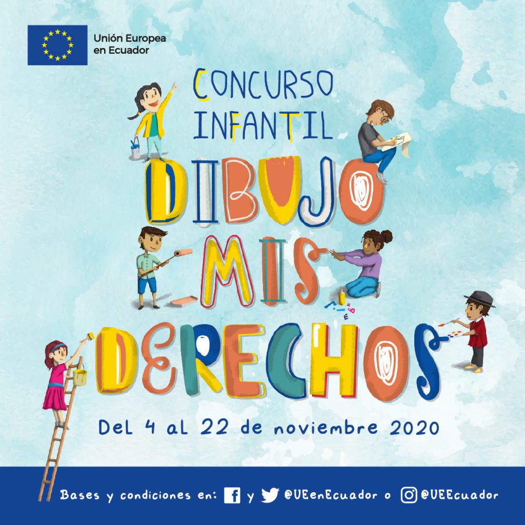 La Unión Europea invita a los niños ecuatorianos a participar en el concurso #DibujoMisDerechos
